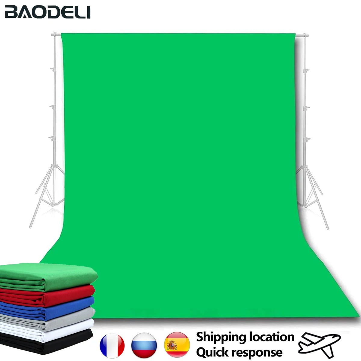 toile fond photo studio couleur unie vert blanc moderne 200x300cm 300x400cm poche tige sac