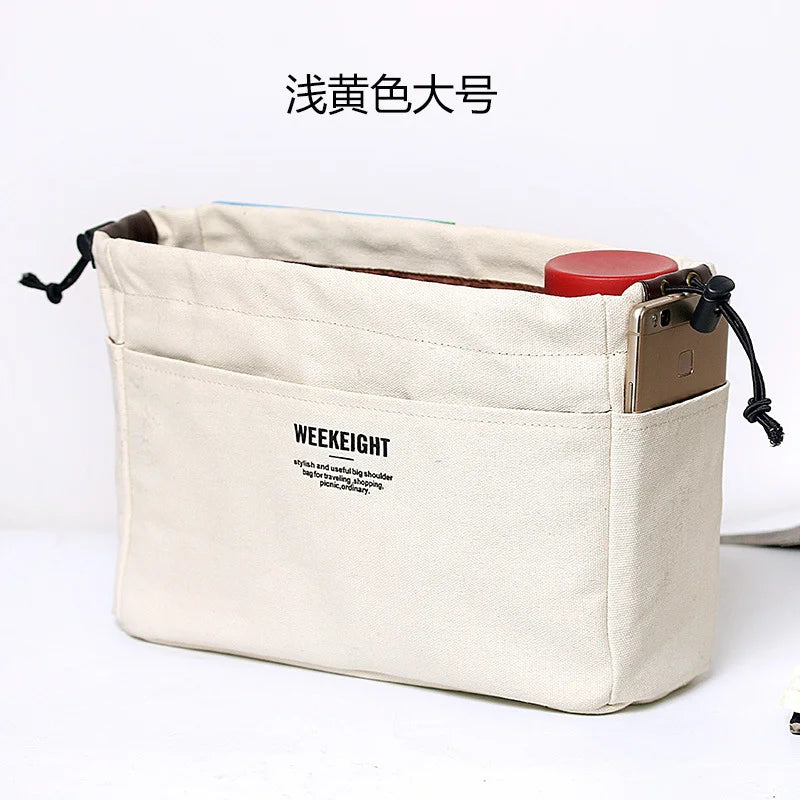 sac rangement toile imperméable multiusage réutilisable décontracté vert olive bleu marine crème