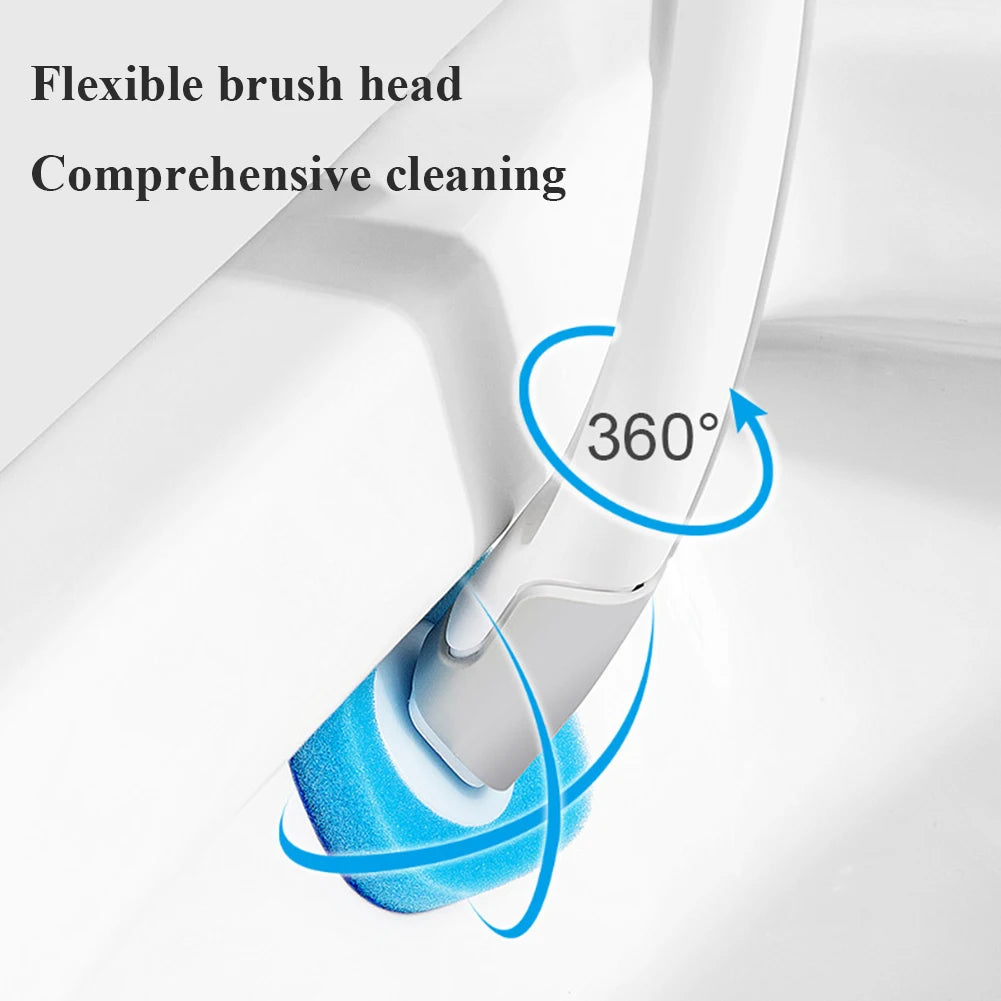 brosse toilette jetable bleu blanc rechargeable nettoyant moderne pratique récharges