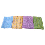 rideaux voilage feuilles stylisées vert jaune bleu violet décoratifs translucides fenêtre chambre salon