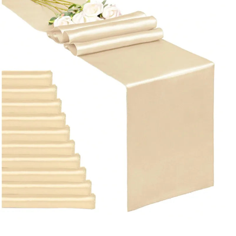chemin table ruban satin uni décoration mariage banquet fête longue décoration table moderne