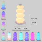 lampe table moderne bleu rose blanc toucher rgb changement couleur chambre coucher