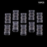 connecteurs led bande transparents contacts dorés clips modernes pratiques 12v sans soudure 8mm