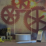 lampe led veilleuse transparente moderne usb base lumineuse stylo lumineux blanc rechargeable