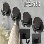 porte serviettes adhésif acier inoxydable noir moderne salle bain utilisation multiple protection adhésive fixe