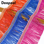franges décoratives rubans frisés polyester rouge bleu rose jaune vert 10cm textiles decoration