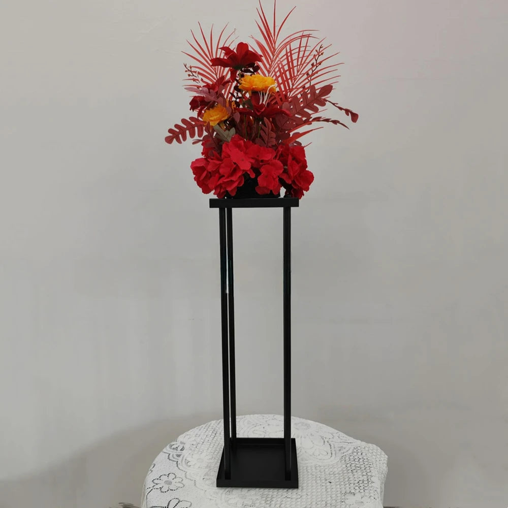 support floral métal noir moderne 100cm 80cm 60cm 40cm événements anniversaires fêtes mariage