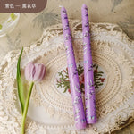 bougies parfumées aromathérapie cire soja fleurs classiques romantiques variées couleurs blanc rose bleu violet