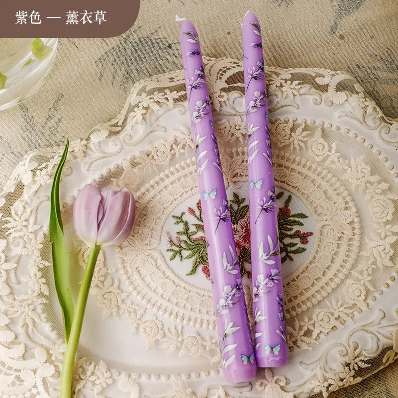 bougies parfumées aromathérapie cire soja fleurs classiques romantiques variées couleurs blanc rose bleu violet