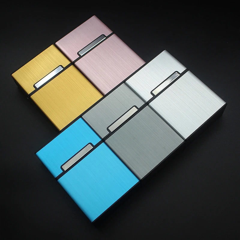 boîte rangement réutilisable métal aluminium moderne rectangle noir argent rose doré bleu respectueux environnement