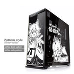 autocollants decoratifs anime blanc noir boitier pc films metallises opacite moderne stylise