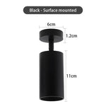 Spot LED moderne or blanc noir ampoule gu10 murale surface fixations vis