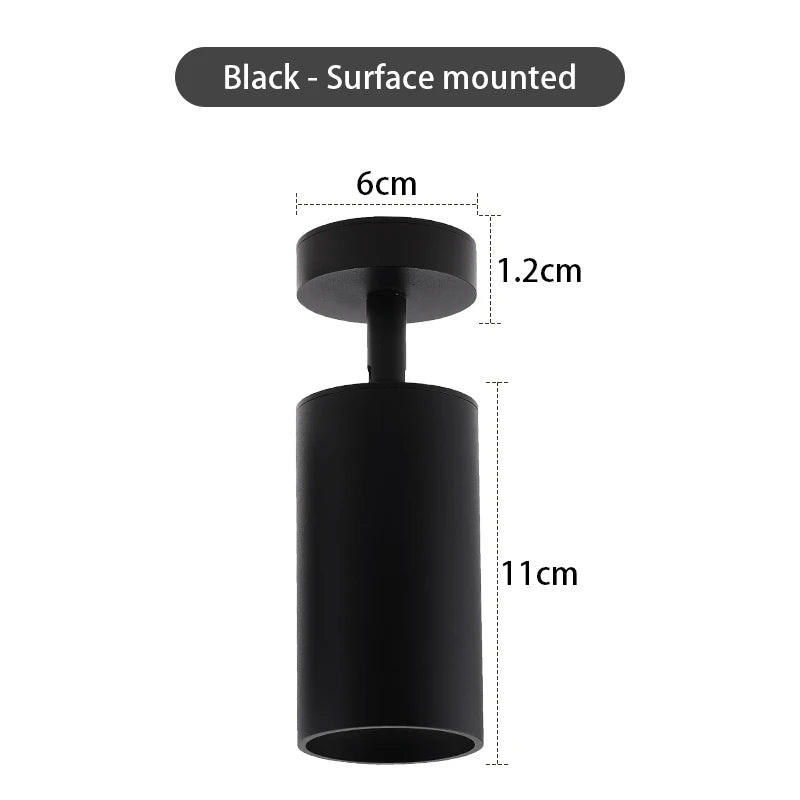Spot LED moderne or blanc noir ampoule gu10 murale surface fixations vis