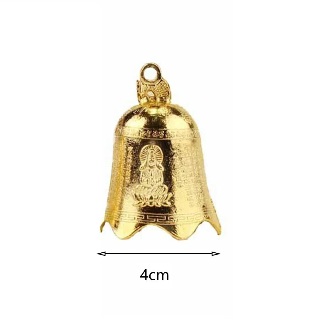 cloche vent ange doré rouge métal brillant traditionnelextérieur cloches fixé chaînes