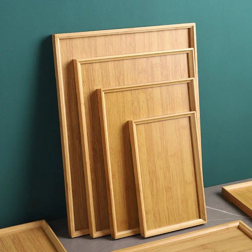 plateau bambou noir noyer grain bois moderne dimensions variées cuisine