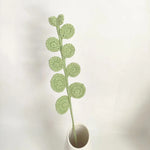 bouquet fleurs tricotées main blanc rose vert artisanal intérieur mariage anniversaire