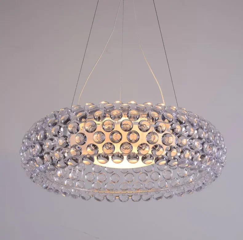 suspension lumineuse moderne acrylique opaques blanc pendentif autoinstallation 35cm 50cm 65cm amber transparent