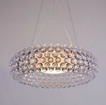 suspension lumineuse moderne acrylique opaques blanc pendentif autoinstallation 35cm 50cm 65cm amber transparent