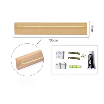 présentoir bijoux bois marron moderne colliers boucles d'oreilles rangement mural portable commercial domestique minimaliste