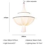 suspension lumineuse plissée conique blanc crème noir contemporaine élégante salon chambre coucher