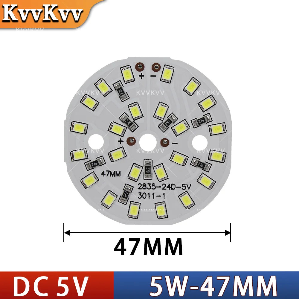 plaque led diy 5w 10w 5v dimmable cable usb blanc moderne circulaire diodes intégrées