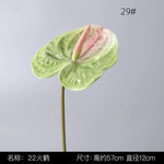 décoration mariage plante artificielle feuilles naturelles réaliste intérieur vert rouge blanc
