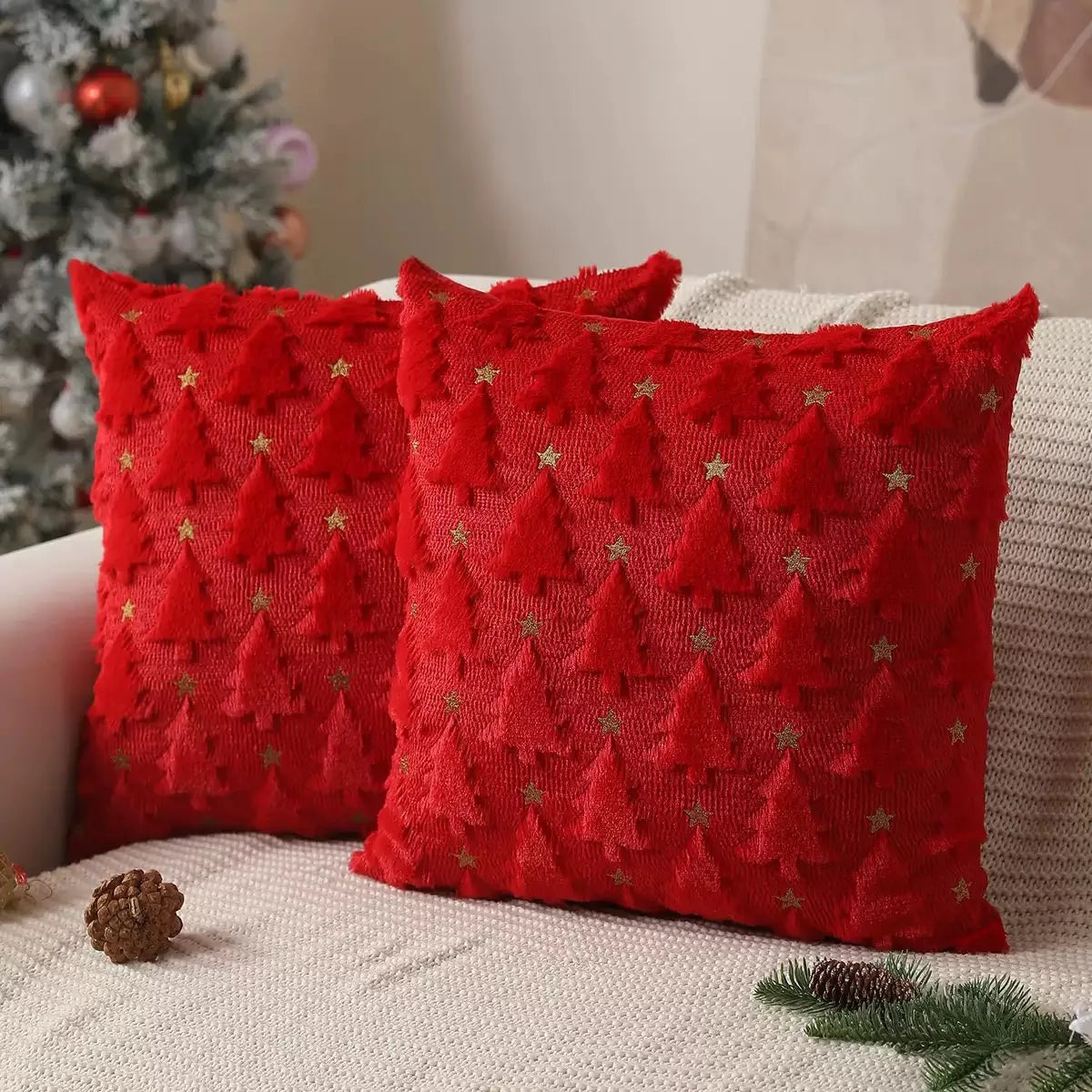 citrouilles noires halloween coussin housse orange fluffy faux duvet zippée soft deco