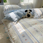 ensemble literie floral moderne housse couette taies oreiller drap motifs animaux enfants machine laver
