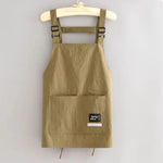 tablier cuisine marron vertolive rouge uni moderne fonctionnel boucles pocheavant étiquette logossering