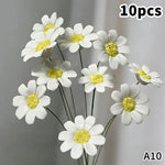 fleurs artificielles céramique blanc jaune vert décoration maison moderne minimaliste intérieur