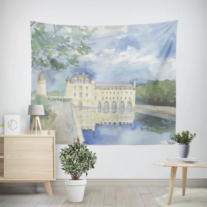 Tapisserie coton motif hawaïen pour chambre