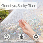 film fenêtre décoratif transparent mosaïque iridescente adhésif isolation uv moderne artistique