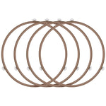 assiettes verre transparent modernes anneaux broder marron clair traditionnels