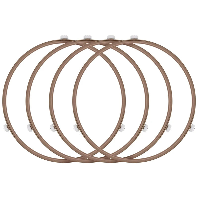 assiettes verre transparent modernes anneaux broder marron clair traditionnels