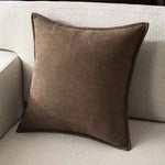 taies d'oreiller velours moderne marron bleu marine beige orange 40x40cm