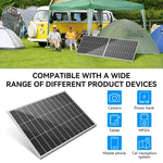 panneau solaire noir cellules solaires carrées industrielle technologie conversion énergie camping caravane maisonextérieur fixations