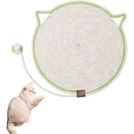 tapis grattage chats blanc vert clair motifs géométriques moderne durable lavable