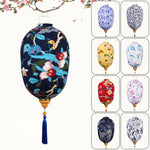 lanternes chinoises traditionnelles multicolores fleurs opaques tassel fêtes nouvelles années