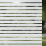 film fenêtre adhésif rayures horizontales blanc gris moderne isolation thermique uv protection DIY