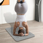 tapis sport yoga tpe antidérapant motif pieds corde sauter moderne rose bleu gris