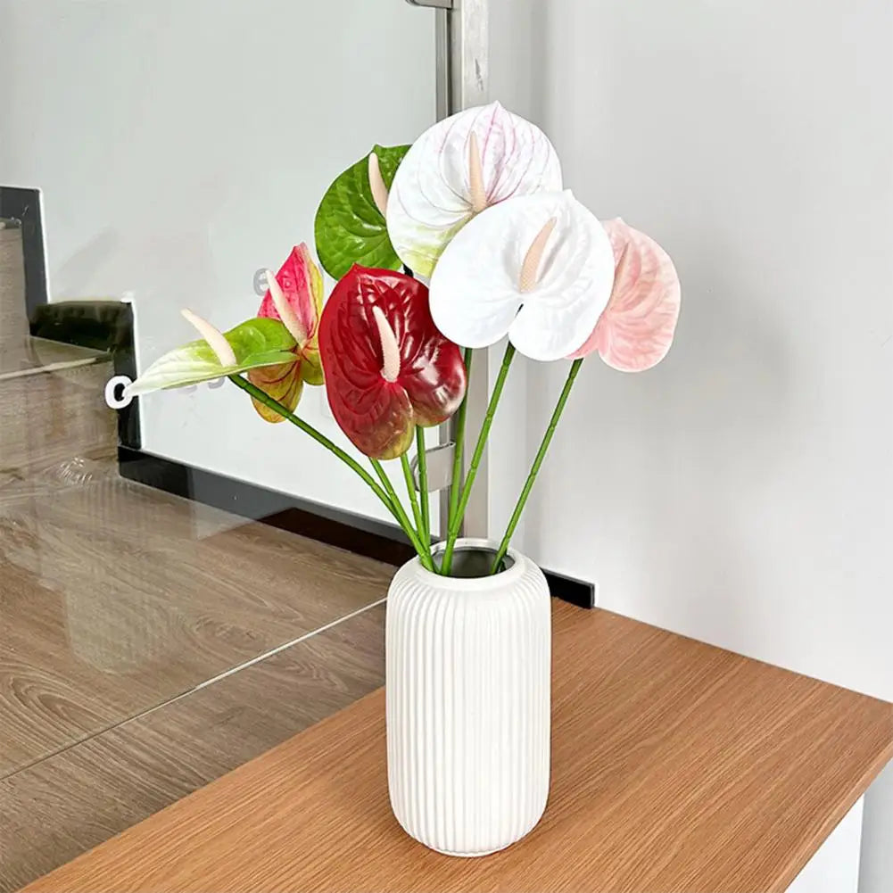 fleurs artificielles vert rouge blanc moderne décoration intérieure bouquets mariage arrangements floraux minimaliste
