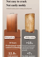 planches découper bois marron poignée métallique antibactérienne anti moisissure moderne minimaliste respectueux environnement
