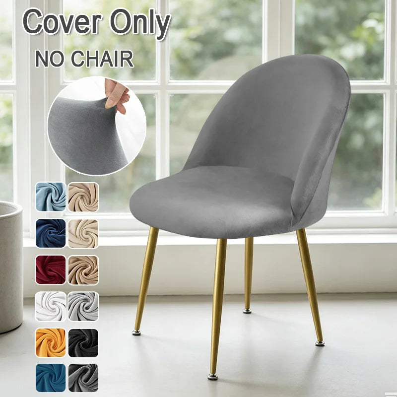 housses chaise velours moderne gris rose vert beige bleu élasthanne polyester