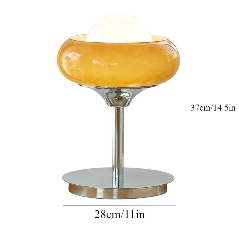 lampe led moderne orange blanche base plate brillante salle manger chambre salon