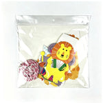 guirlande fête multicolore animaux mignons instruments papier étoile ruban pois scène rideaux enfants