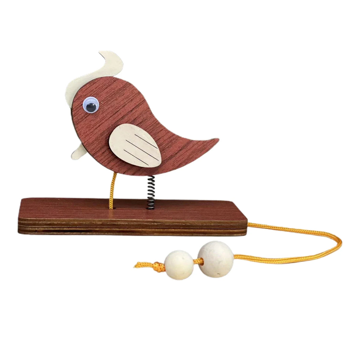 oiseau mobile oiseau bois bois corde jaune clips moderne porte rappel entrée intérieur bleu