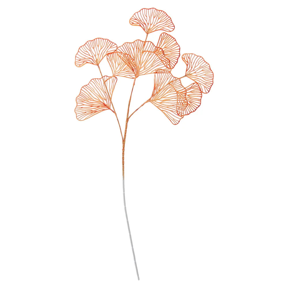 bouquet artificiel feuilles gingko couleur orange jaune rose moderne décoration maison mariageextérieur
