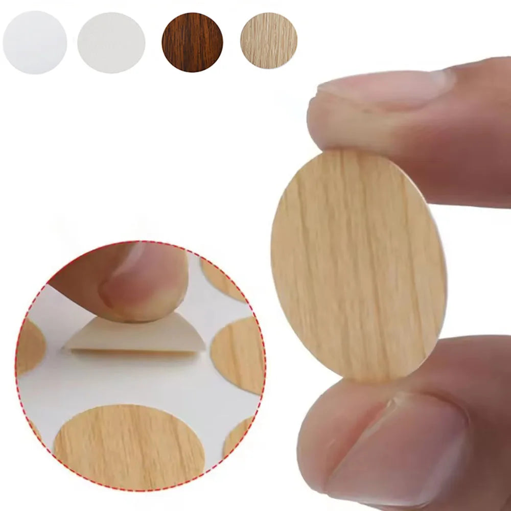 autocollants cache griffes blanc beige noir bois clair adhésifs ronds modernes meubles trous