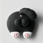 accessoire mural créatif adhésif peluche doux noir jaune rose mignon moderneintérieur décoration