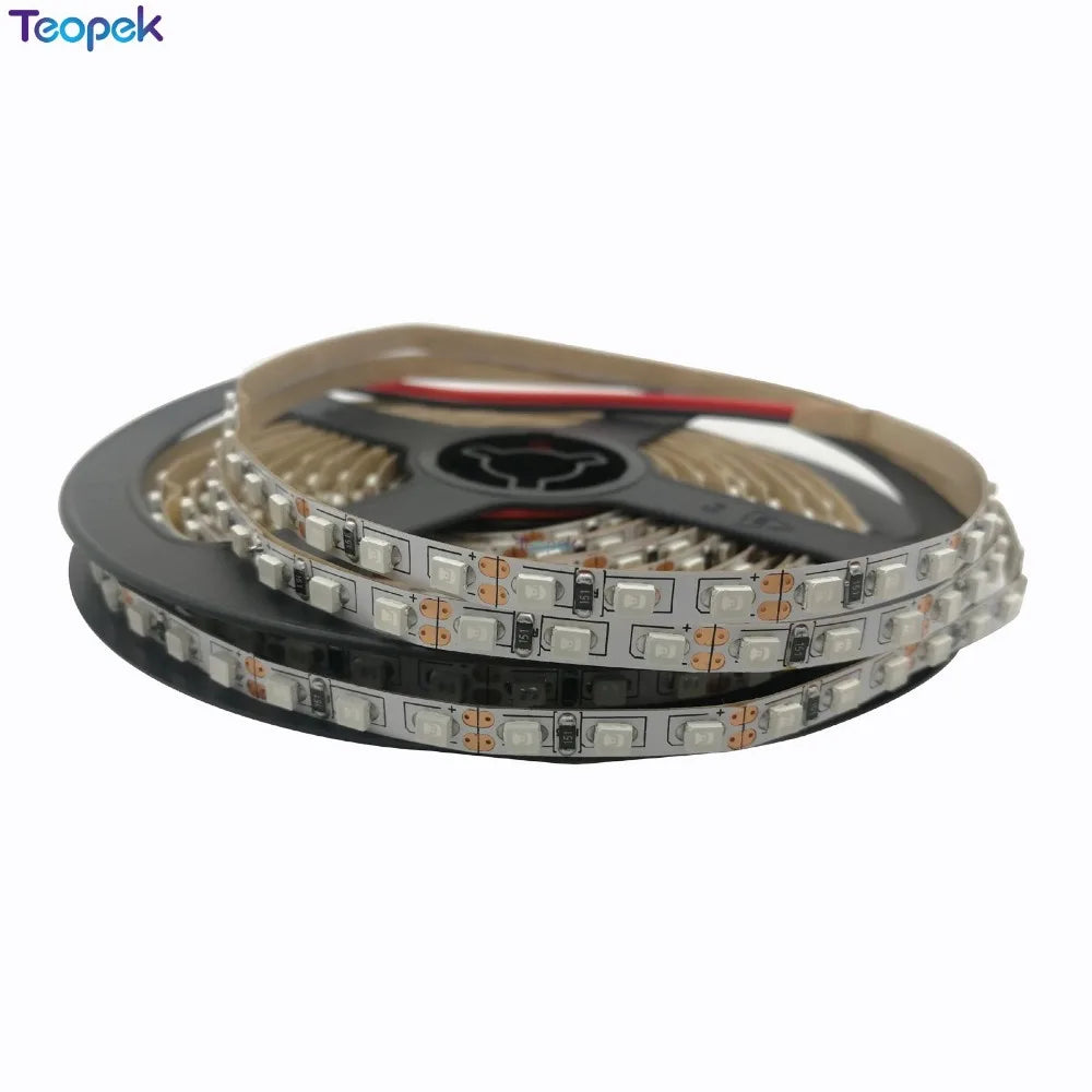 ruban led blanc jaune carrés lumineux moderne adhésif connecteurs électriques 120led/m 12v 50000h